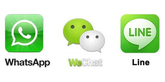中日美大PK：Line、WhatsApp、WeChat誰更厲害？
